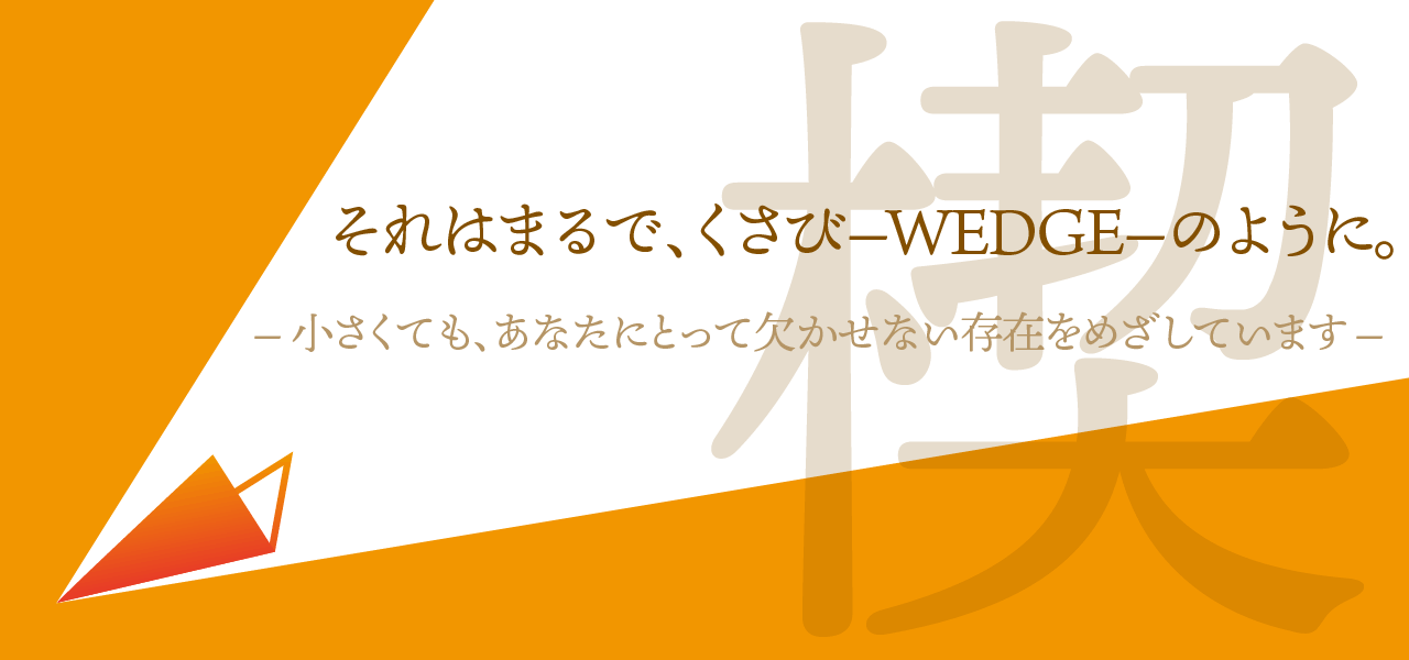 それはまるで、くさび―WEDGE―のように。